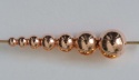 Vermeil Sterling Silver Rose Gold Plated Bead Round Plain 2 3 4 5 6 mm